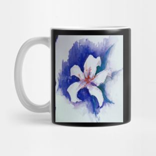 White Lily Flower-Fleur de lis Mug